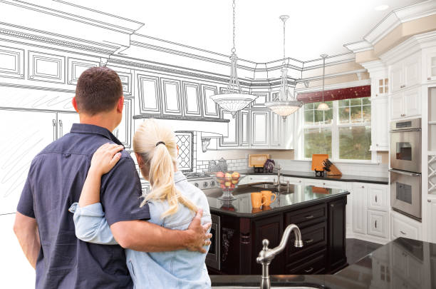 Custom kitchen cabinets installed in a Clinton home